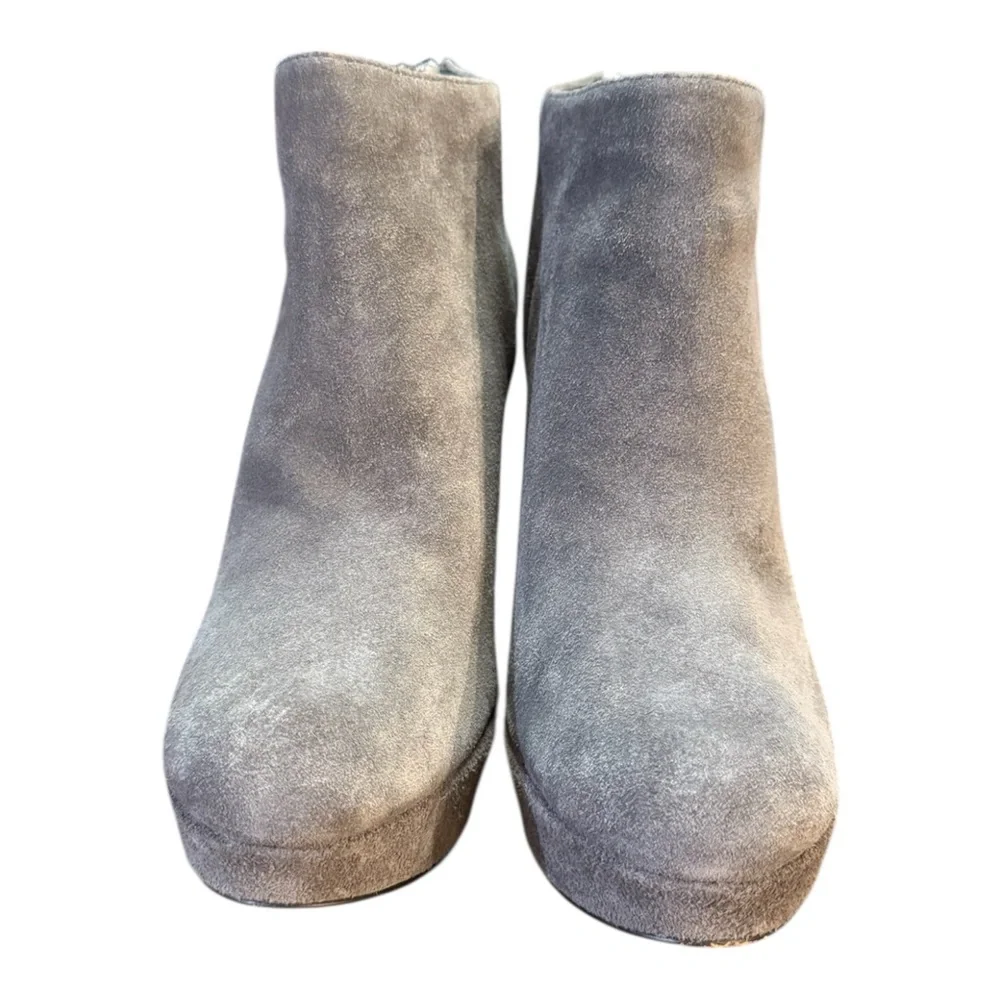 Michael Kors Gray Suede Platform Heeled Booties Women’s Size 10 M